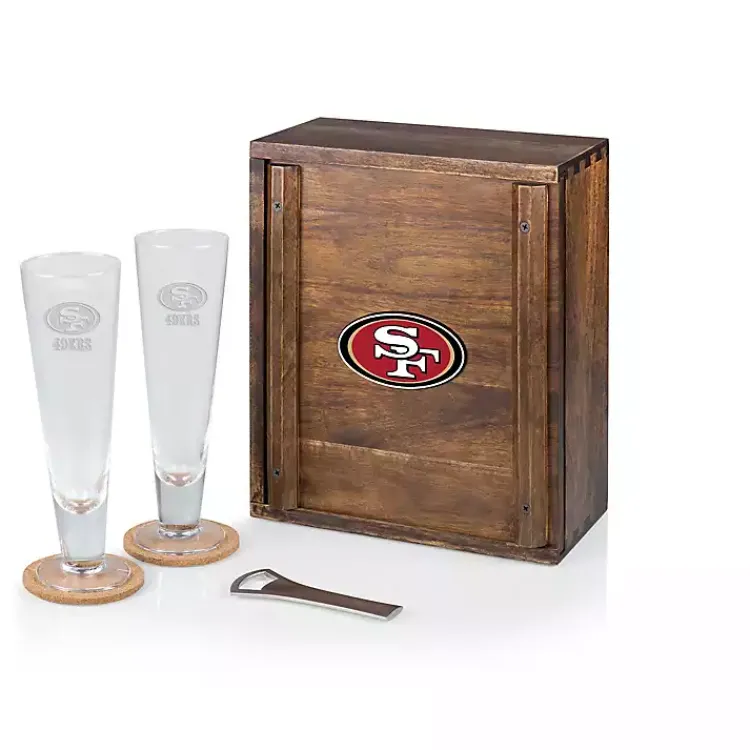 Barware-Kirklands Home Acacia San Francisco 49ers Beer Glass Set