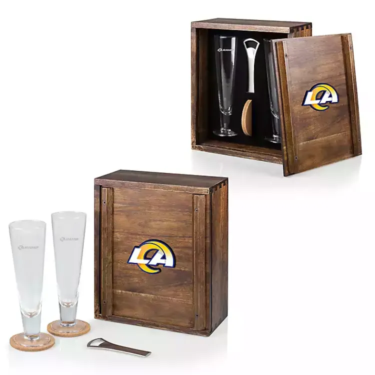 Barware-Kirklands Home Acacia Los Angeles Rams Beer Glass Set