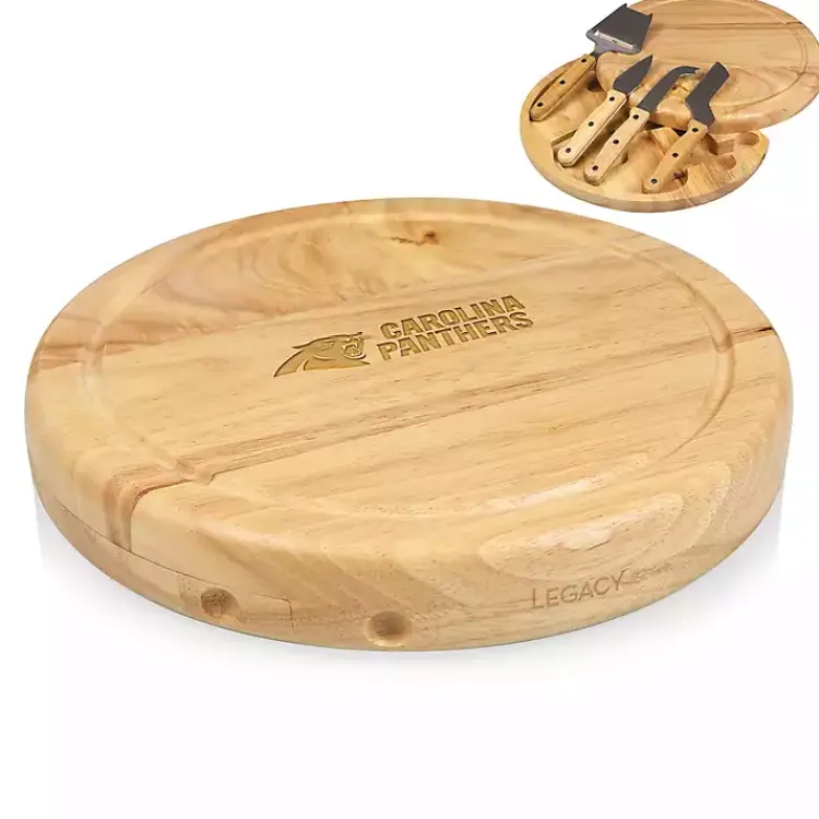 Serving & Entertaining-Kirklands Home Carolina Panthers Cheese Board and Tool Set Tan