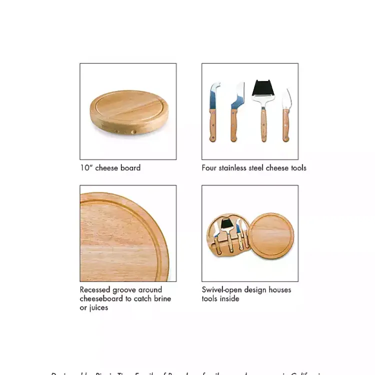 Serving & Entertaining-Kirklands Home New England Patriots Cheese Board and Tool Set Tan