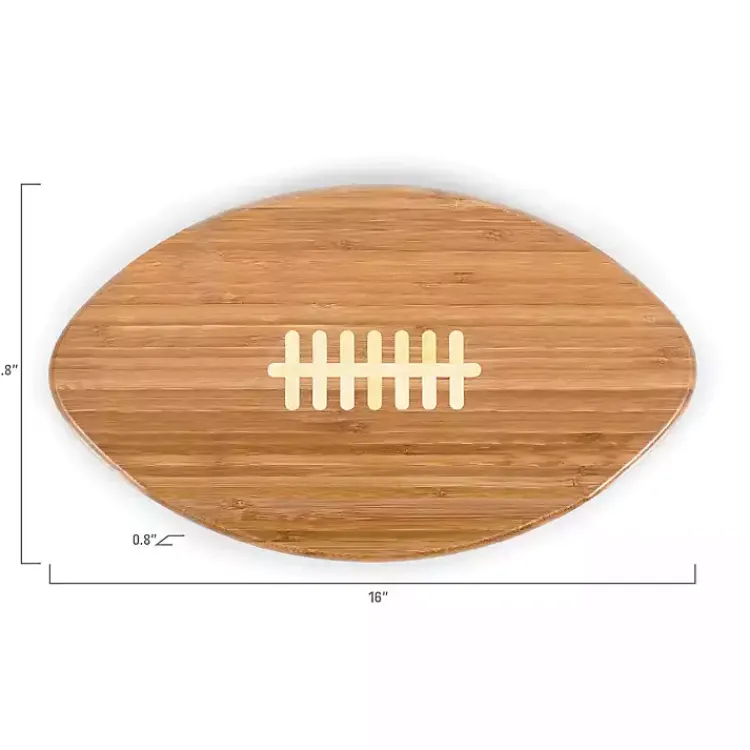Serving & Entertaining-Kirklands Home Atlanta Falcons Bamboo Football Cutting Board Tan