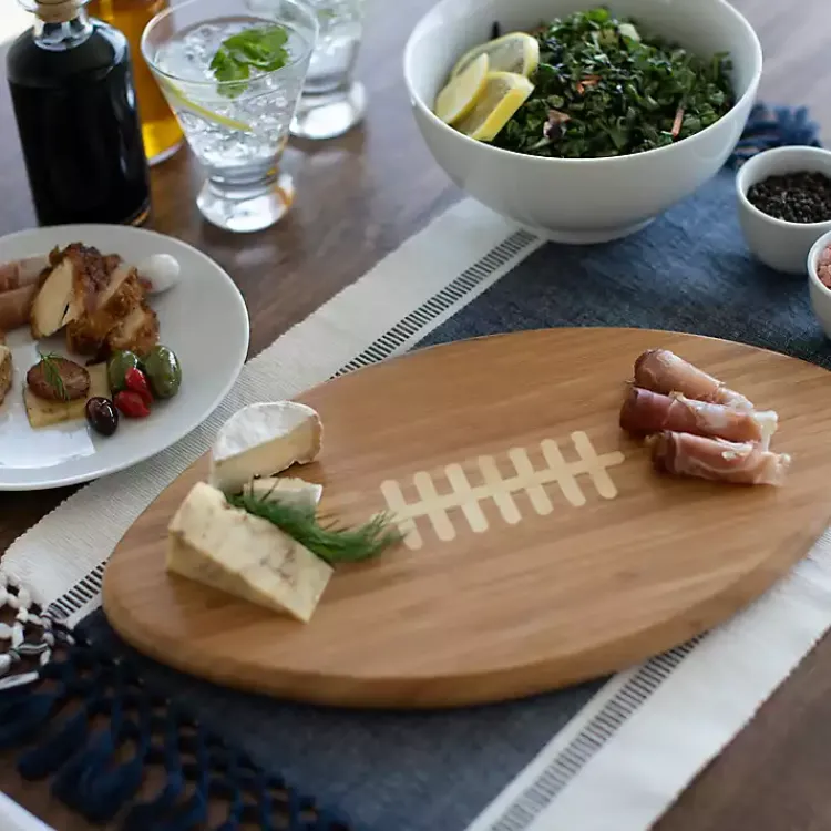 Serving & Entertaining-Kirklands Home Miami Dolphins Bamboo Football Cutting Board Tan