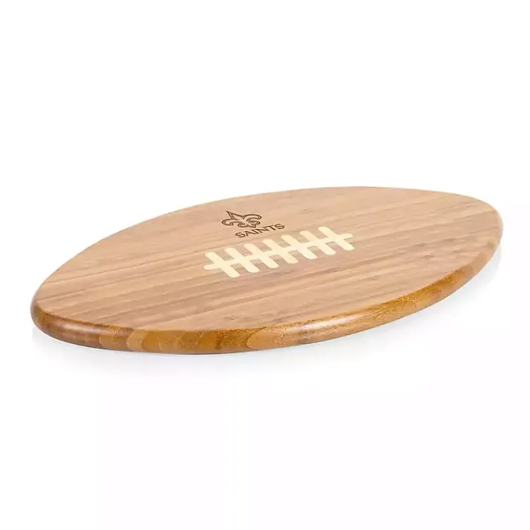 Serving & Entertaining-Kirklands Home New Orleans Saints Bamboo Football Cutting Board Tan