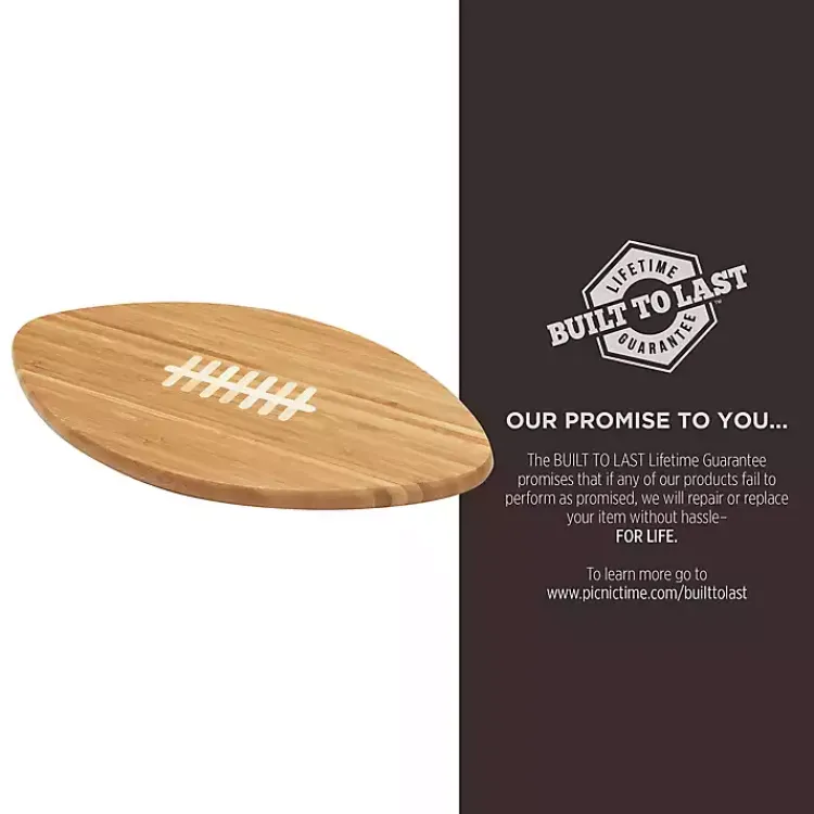 Serving & Entertaining-Kirklands Home New Orleans Saints Bamboo Football Cutting Board Tan