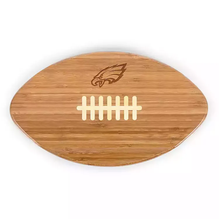 Serving & Entertaining-Kirklands Home Philadelphia Eagles Bamboo Football Cutting Board Tan