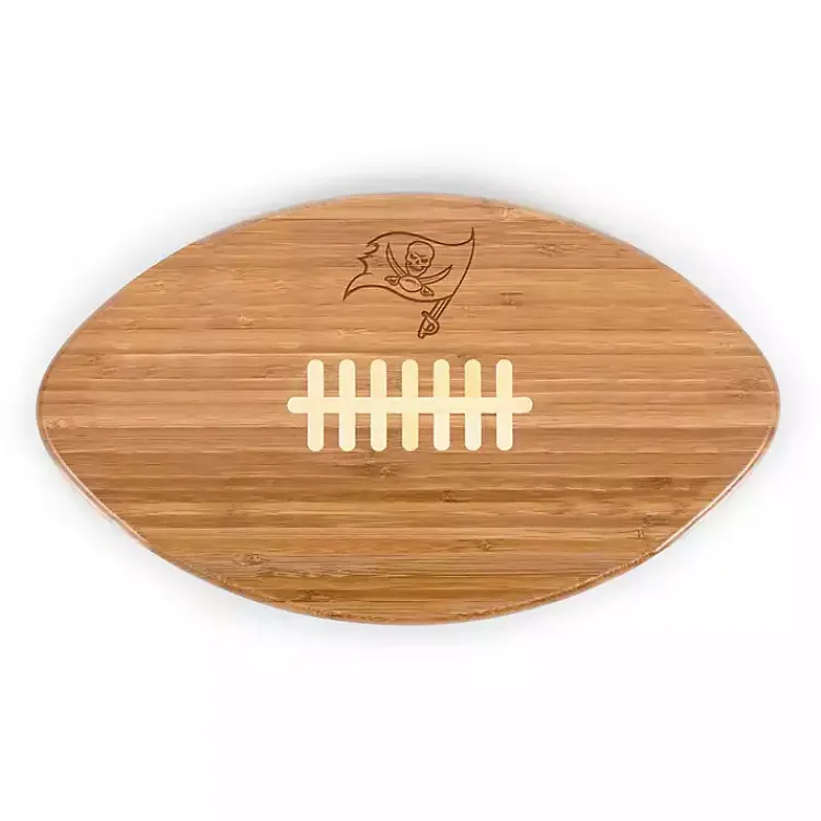Serving & Entertaining-Kirklands Home Tampa Bay Buccaneers Bamboo Football Cutting Board Tan