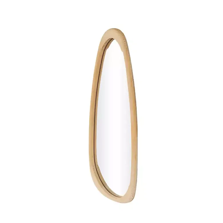 Decorative Mirrors-Kirklands Home Oval Natural Wood Wall Mirror