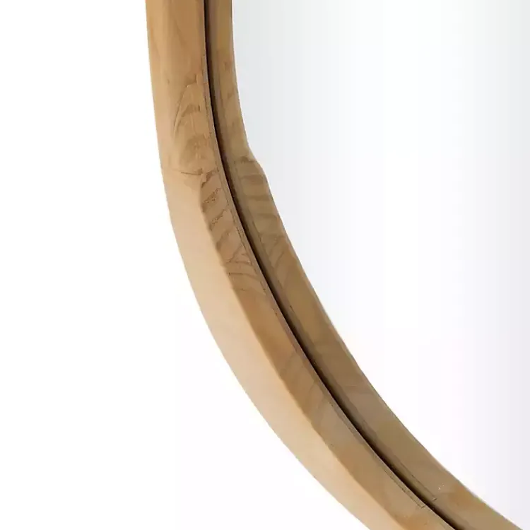 Decorative Mirrors-Kirklands Home Oval Natural Wood Wall Mirror