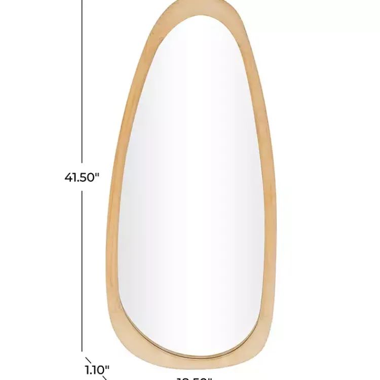 Decorative Mirrors-Kirklands Home Oval Natural Wood Wall Mirror