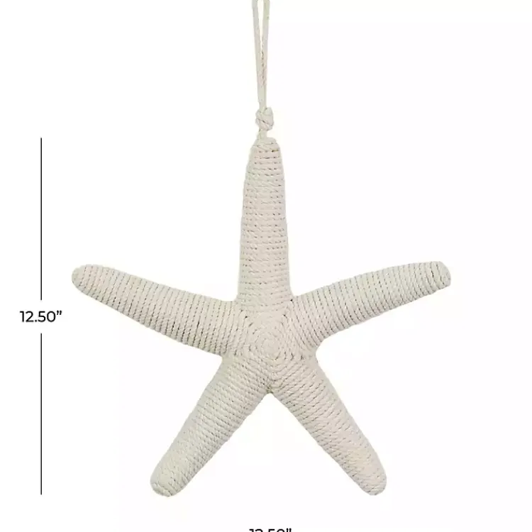 Wall Plaques-Kirklands Home Jute Starfish Wall Plaque White