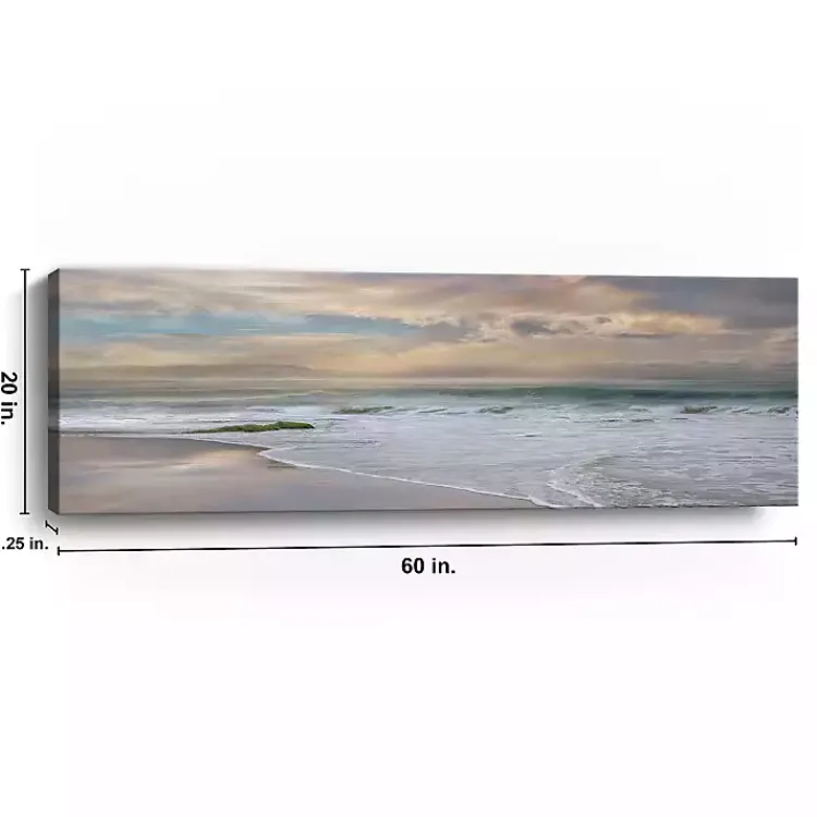 Canvas Art-Kirklands Home Soft Twilight Giclee Canvas Art Print, 60x20 in. Blue