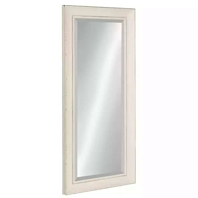 Decorative Mirrors-Kirklands Home Distressed White Maron Wall Mirror