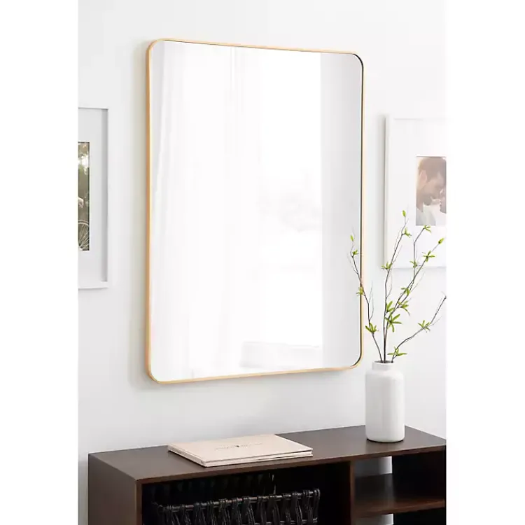 Decorative Mirrors-Kirklands Home Brushed Gold Sada Wall Mirror