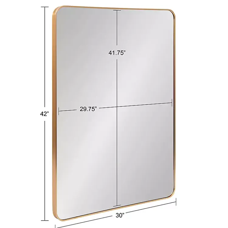 Decorative Mirrors-Kirklands Home Brushed Gold Sada Wall Mirror