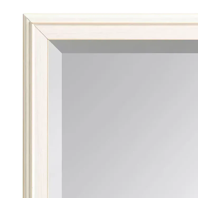 Decorative Mirrors-Kirklands Home White Oakhurst Rectangle Wall Mirror, 30 in.