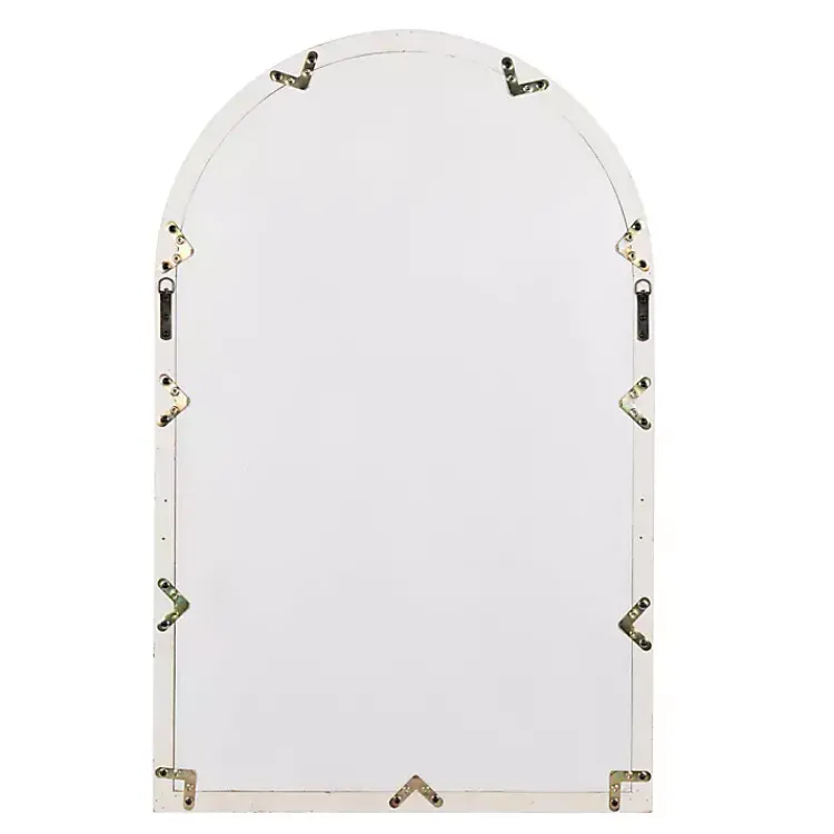 Decorative Mirrors-Kirklands Home Natural Arched Pane Doors Wall Mirror
