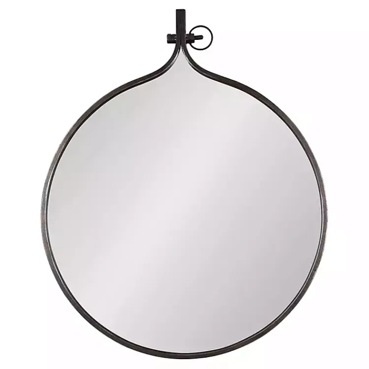Decorative Mirrors-Kirklands Home Bronze Metal Antique Round Wall Mirror