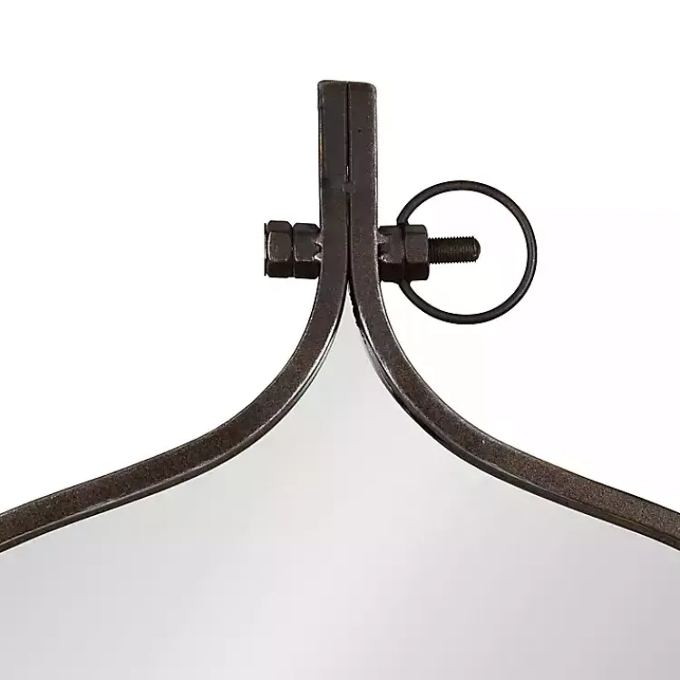 Decorative Mirrors-Kirklands Home Bronze Metal Antique Round Wall Mirror