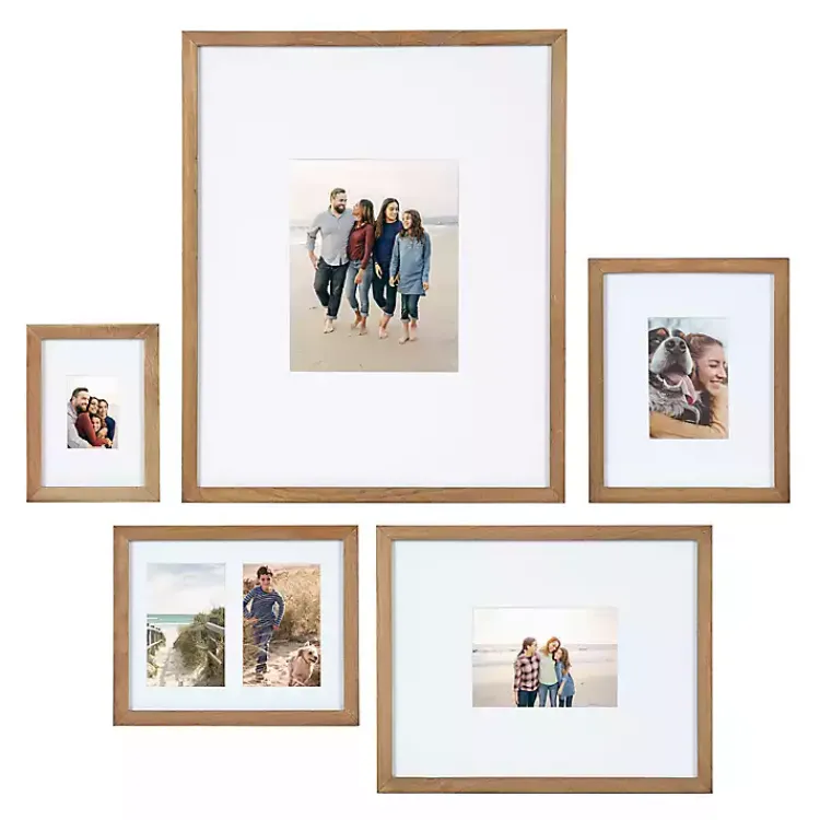 Gallery Wall Frames-Kirklands Home Natural Wood 5-pc. Gallery Wall Picture Frame Set