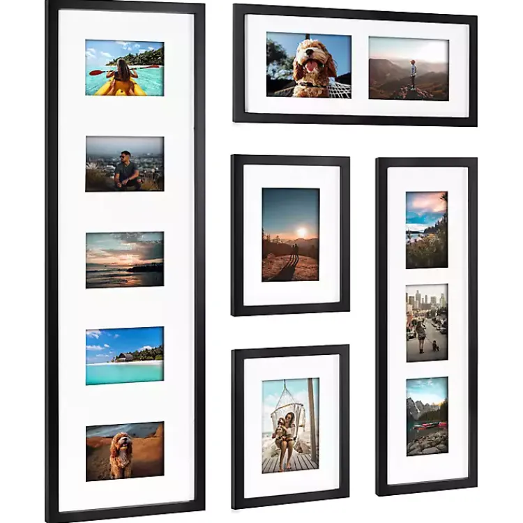 Gallery Wall Frames-Kirklands Home Black Matted 5-pc. Gallery Wall Picture Frame Set