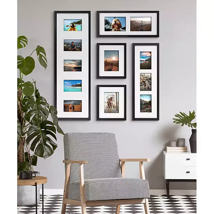Gallery Wall Frames-Kirklands Home Black Matted 5-pc. Gallery Wall Picture Frame Set