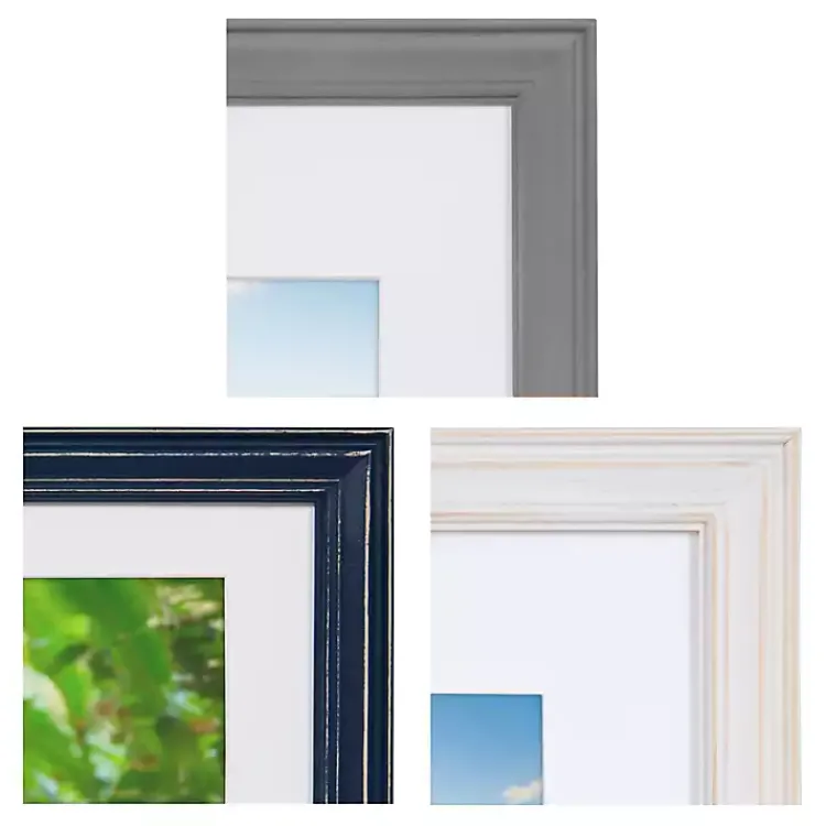 Gallery Wall Frames-Kirklands Home Gray & Navy 10-pc. Gallery Wall Frame & Shelf Set