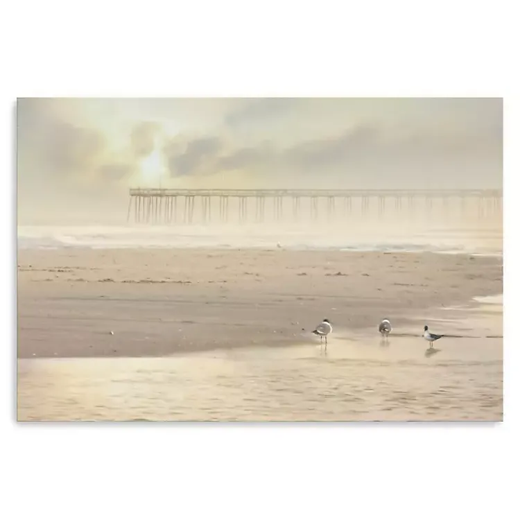 Canvas Art-Kirklands Home Ocean City Pier Canvas Art Print Tan