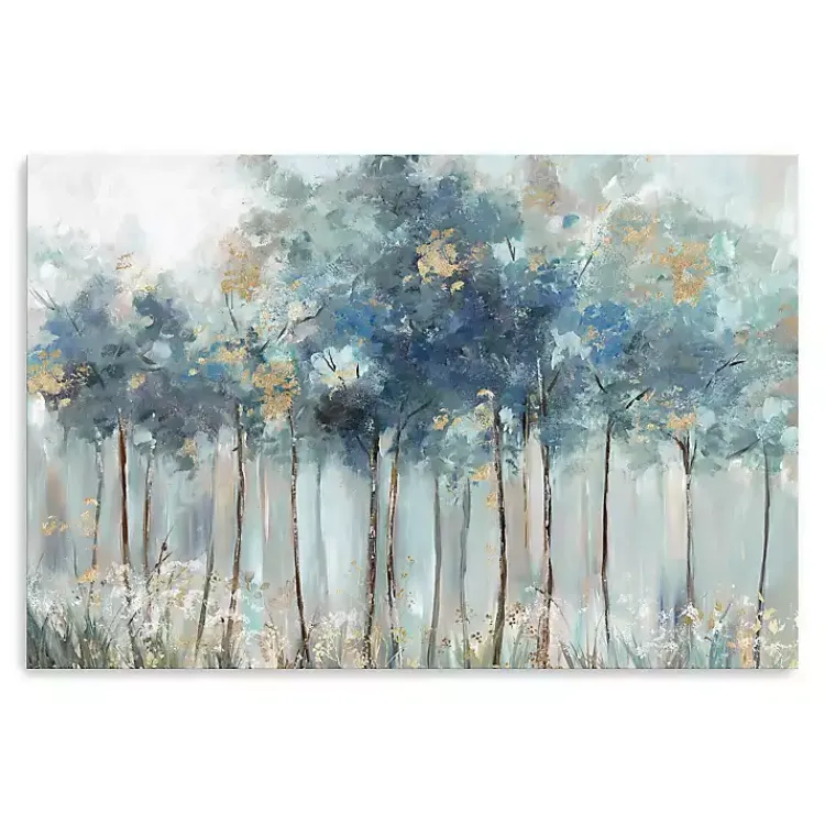 Canvas Art-Kirklands Home Blue & Gold Forest Canvas Art Print