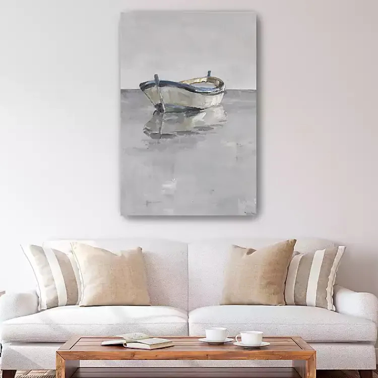 Canvas Art-Kirklands Home Boat on the Horizon Canvas Art Print Gray