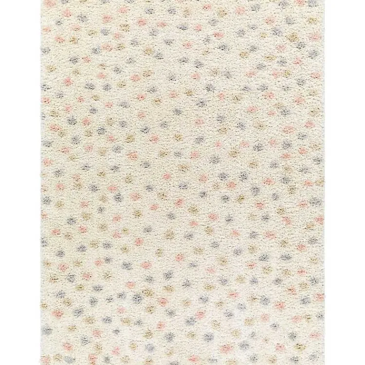 Area Rugs-Kirklands Home Plush Multicolor Dotted Area Rug, 5x7
