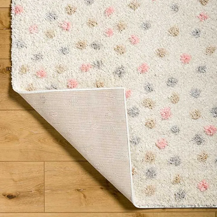 Area Rugs-Kirklands Home Plush Multicolor Dotted Area Rug, 5x7