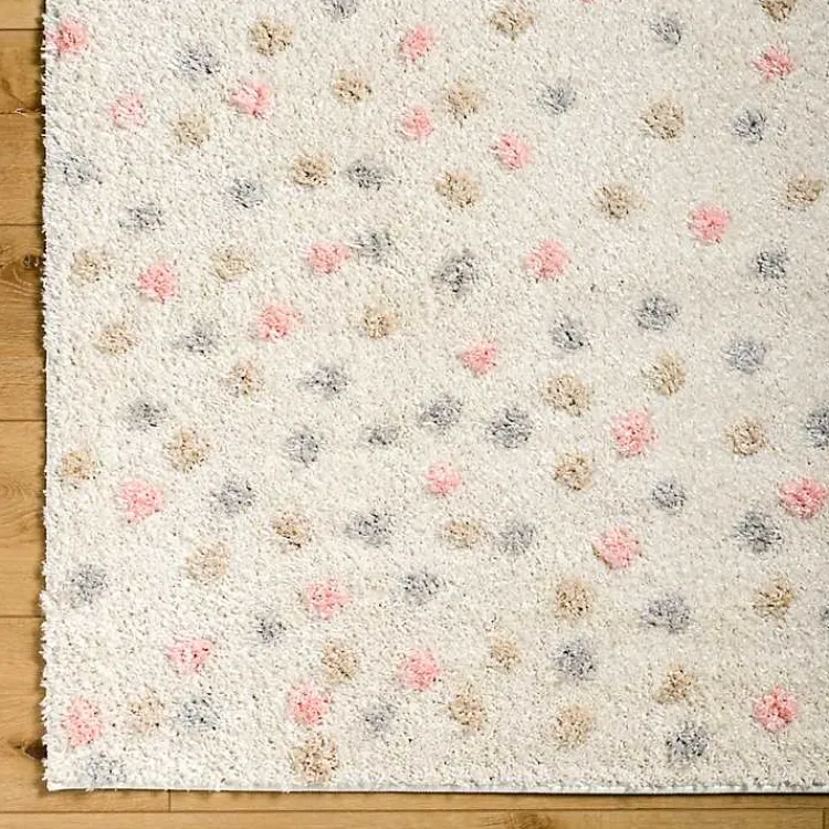 Area Rugs-Kirklands Home Plush Multicolor Dotted Area Rug, 5x7