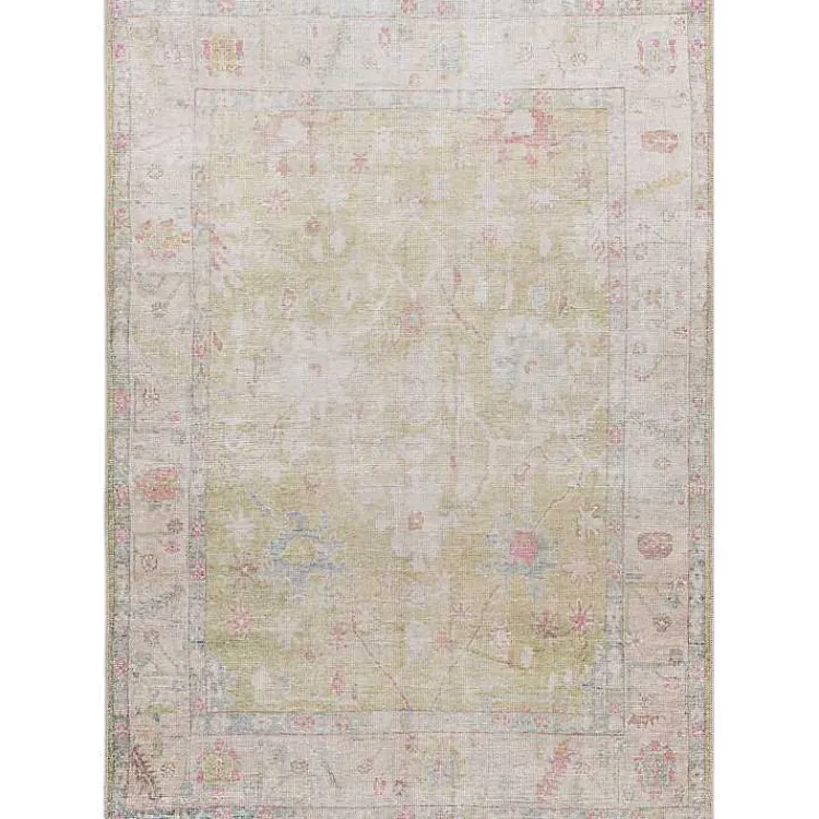 Area Rugs-Kirklands Home Faded Botanical Washable Area Rug, 5x7
