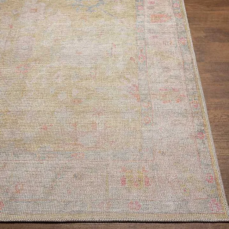 Area Rugs-Kirklands Home Faded Botanical Washable Area Rug, 6x9