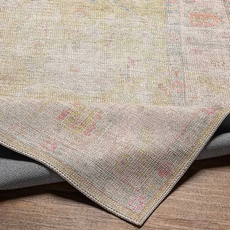 Area Rugs-Kirklands Home Faded Botanical Washable Area Rug, 6x9