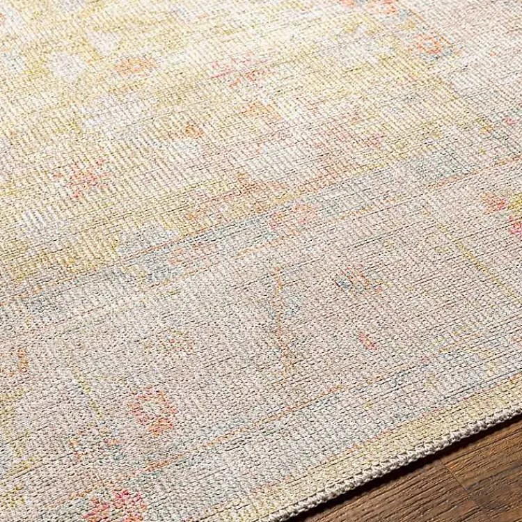Area Rugs-Kirklands Home Faded Botanical Washable Area Rug, 6x9