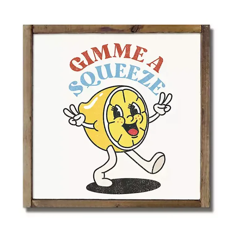 Wall Quotes & Signs-Kirklands Home Gimme a Squeeze Lemon Framed Wall Plaque