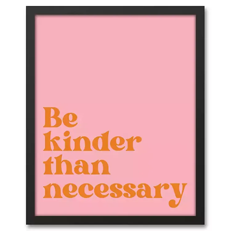 Wall Quotes & Signs-Kirklands Home Be Kinder Than Necessary Framed Canvas Art Print