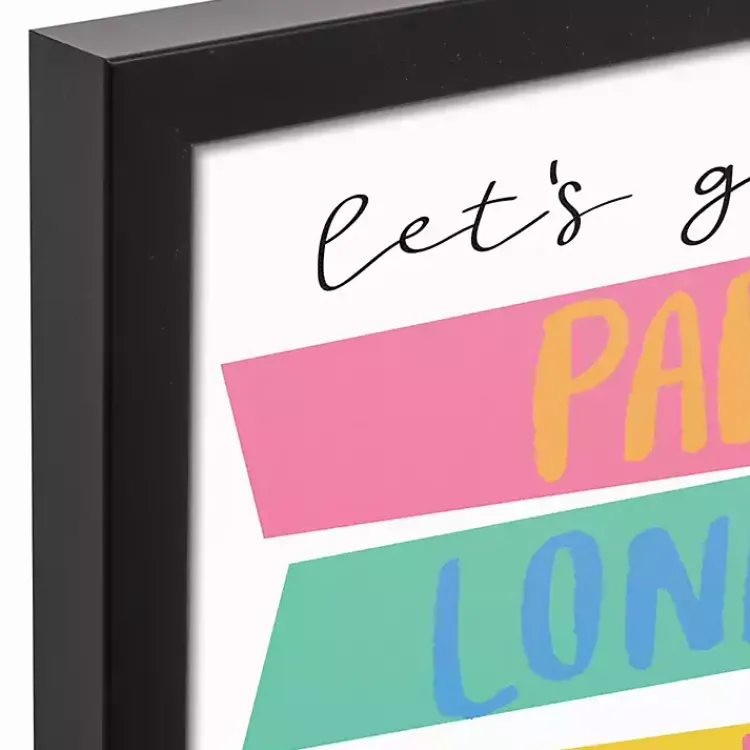 Wall Quotes & Signs-Kirklands Home Let's Go Travel Framed Canvas Art Print