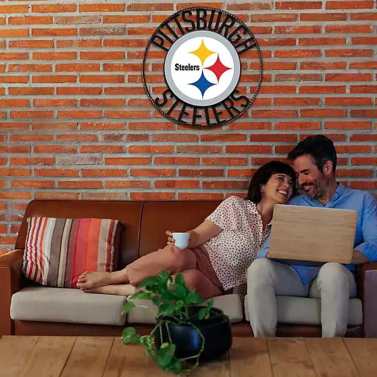 Wall Plaques-Kirklands Home NFL Pittsburgh Steelers Wrought Iron Wall Plaque