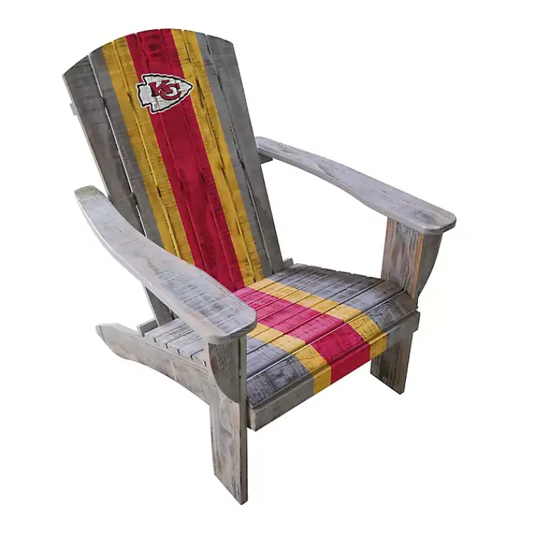 Outdoor Seating-Kirklands Home Kansas City Chiefs Adirondack Outdoor Chair Brown