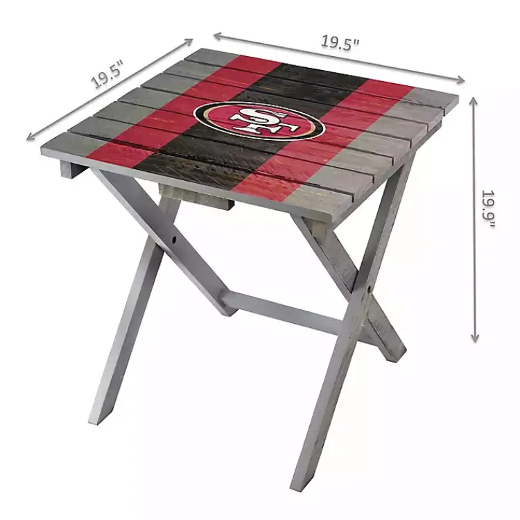 Outdoor Tables-Kirklands Home San Francisco 49ers Folding Outdoor Table Brown