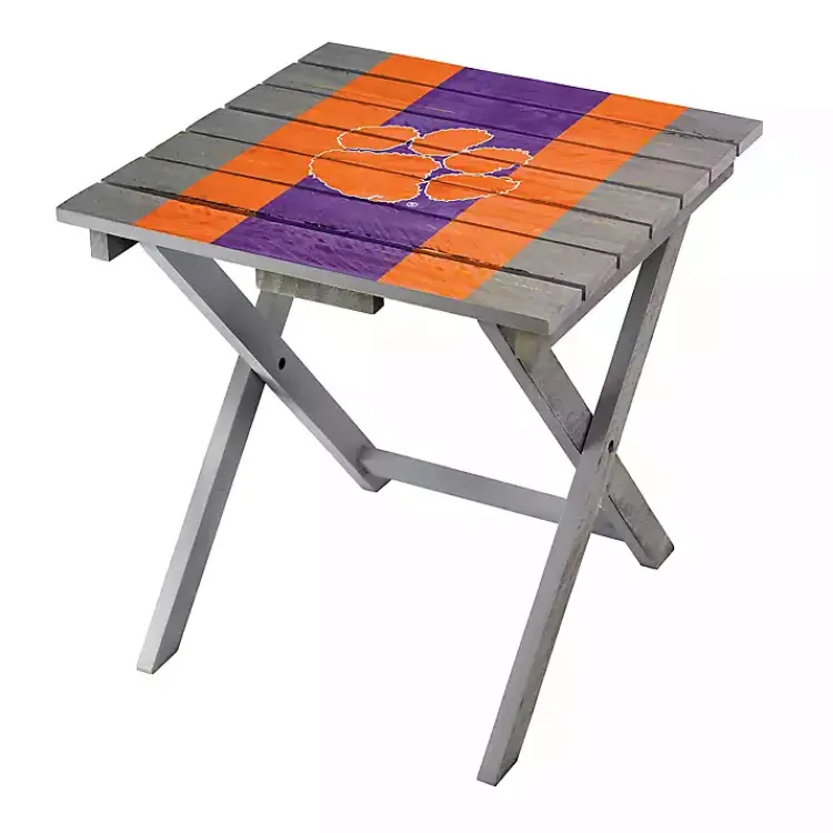Outdoor Tables-Kirklands Home Clemson University Folding Outdoor Table Brown