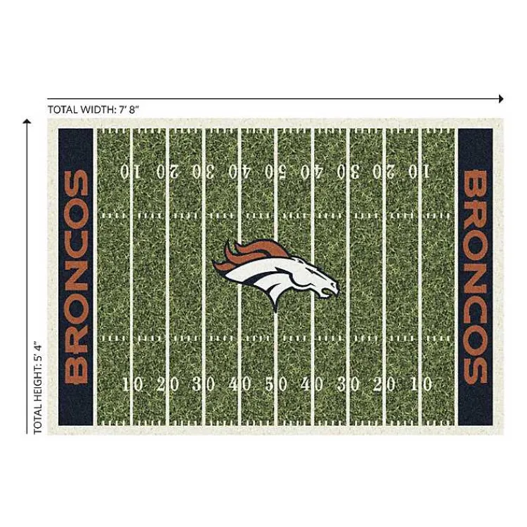 Area Rugs-Kirklands Home NFL Denver Broncos Home Field Area Rug, 6x8