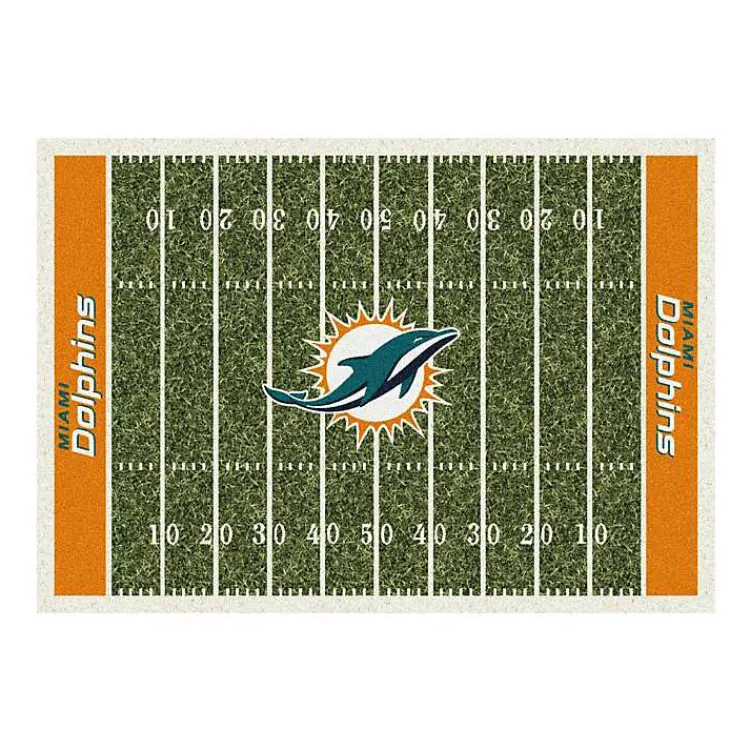 Area Rugs-Kirklands Home NFL Miami Dolphins Home Field Area Rug, 6x8