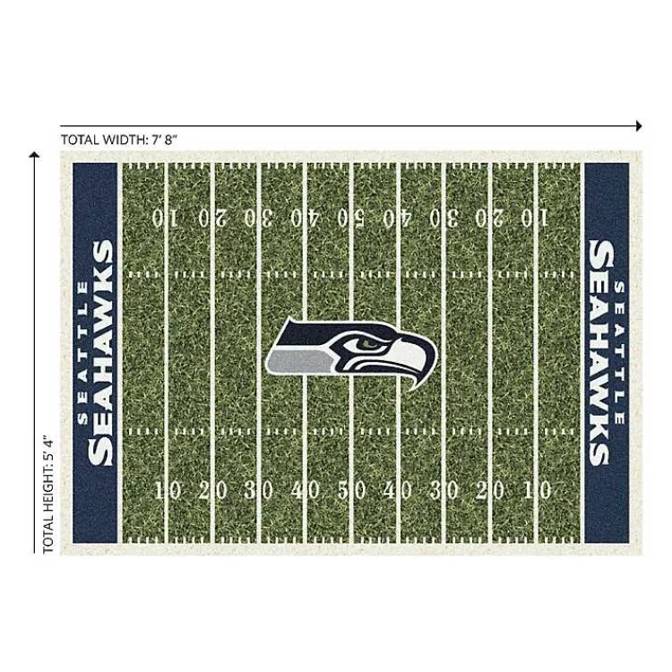 Area Rugs-Kirklands Home Seattle Seahawks Home Field Area Rug, 6x8 Green