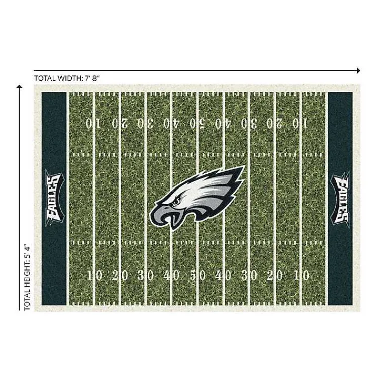 Area Rugs-Kirklands Home Philadelphia Eagles Home Field Area Rug, 6x8 Green