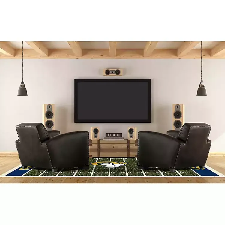 Area Rugs-Kirklands Home Los Angeles Rams Home Field Area Rug, 6x8 Green