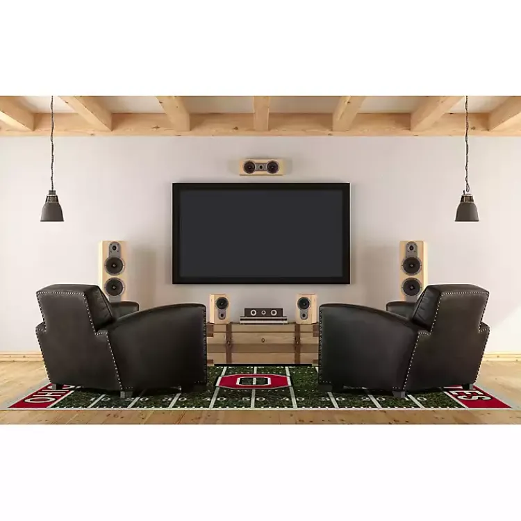 Area Rugs-Kirklands Home Ohio State University Home Field Area Rug, 6x8 Green