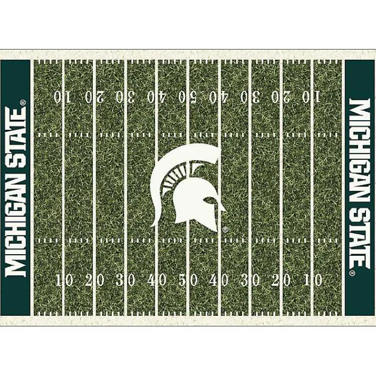 Area Rugs-Kirklands Home Michigan State Home Field Area Rug, 6x8 Green